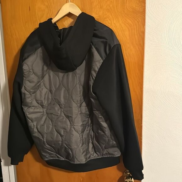 Gray Puffer Jacket Mens Large Modern Culture - Picture 2 of 4